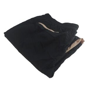 Reebok Windbreaker Pants Mens Medium Black Tan Colorblock REW231PA01 Joggers